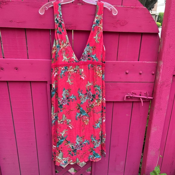 Johnny Was Pink Floral Midi Dress M - Picture 15 of 16